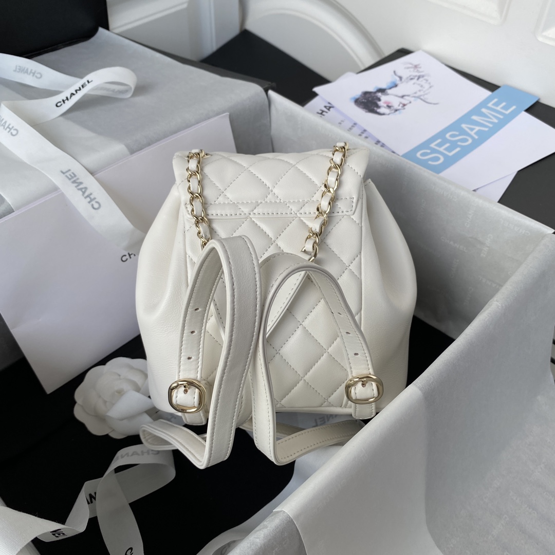 Lambskin Mini Backpack AS2908 White